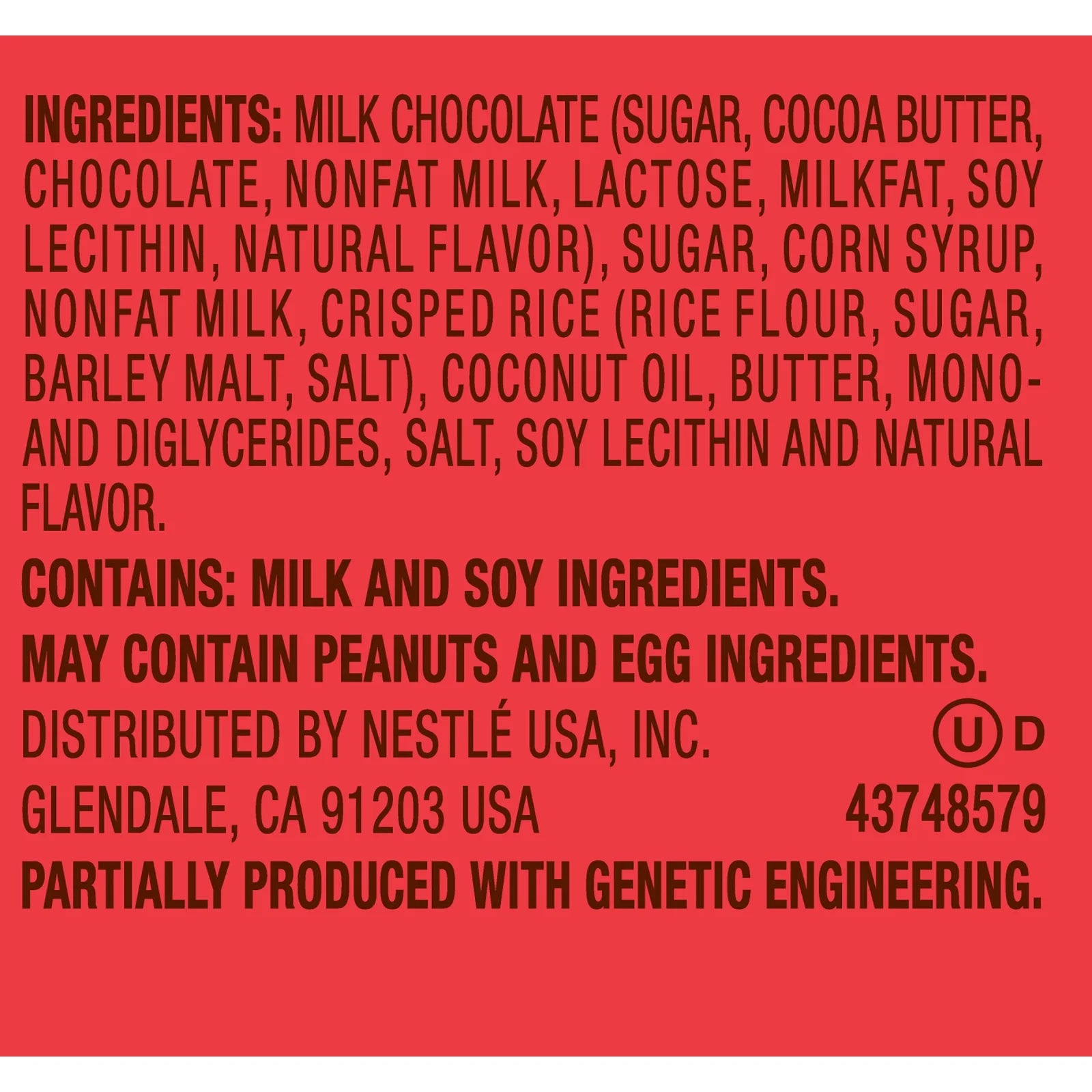 Milk Chocolate Caramel Crispy Candy Bar 2.8oz (Pack of 24) Q5361