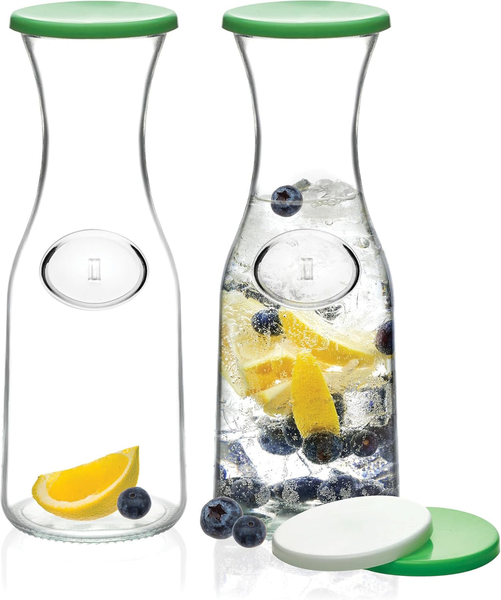 Glass Carafes with Lids for Water, Milk and Juice V185