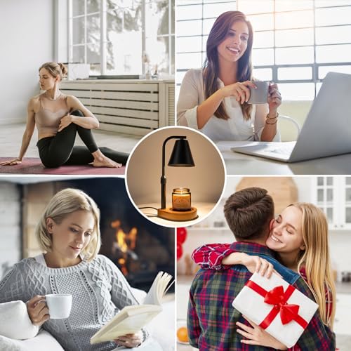 Candle Warmer Lamp with Timer, Adjustable Height, Dimmable, White P86604