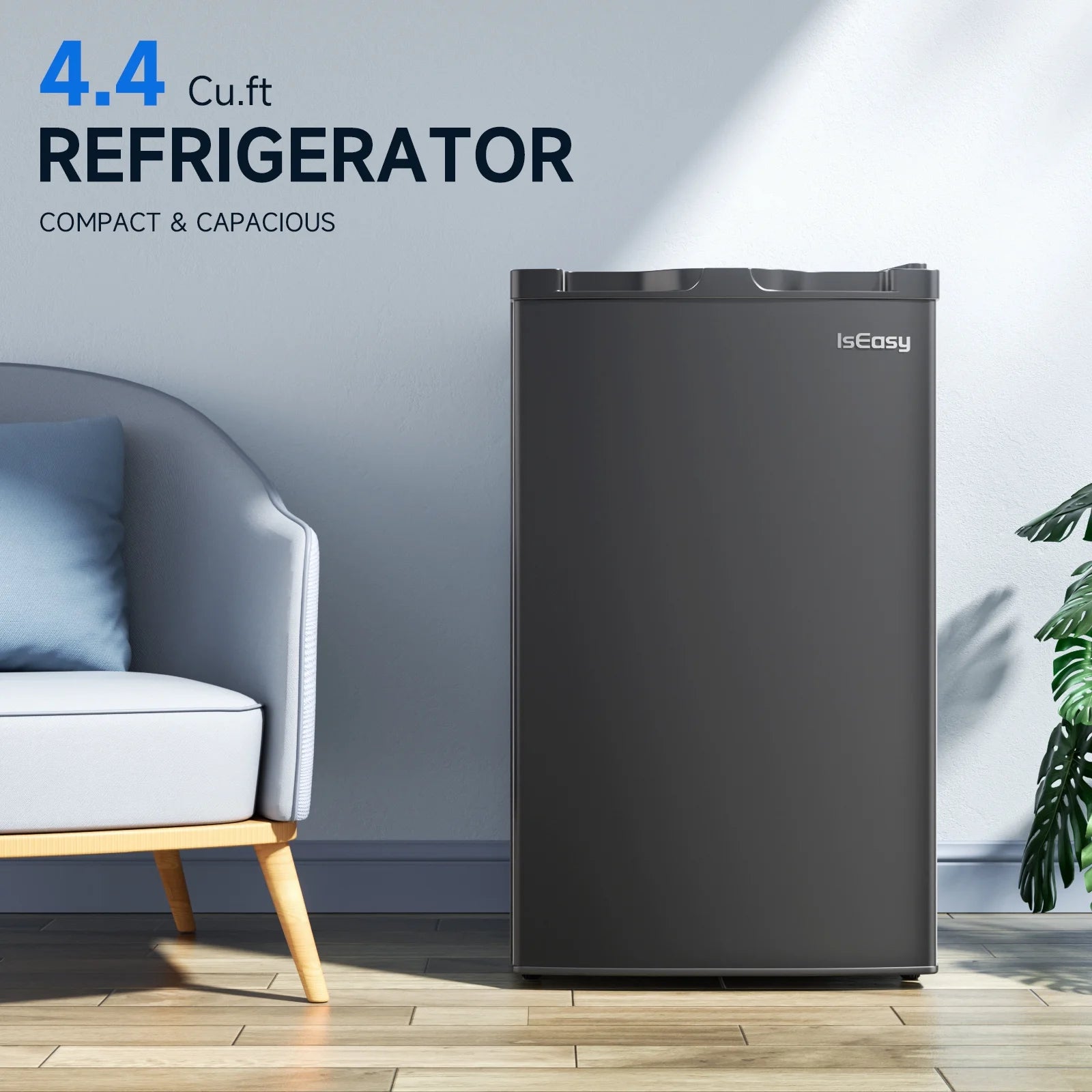 Mini Fridge with Freezer, Compact, Low Noise, Black H528813