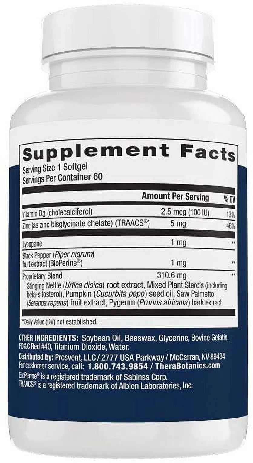 Prostate Health Supplements for Men with Saw Palmetto and Pumpkin Seed Oil D286680