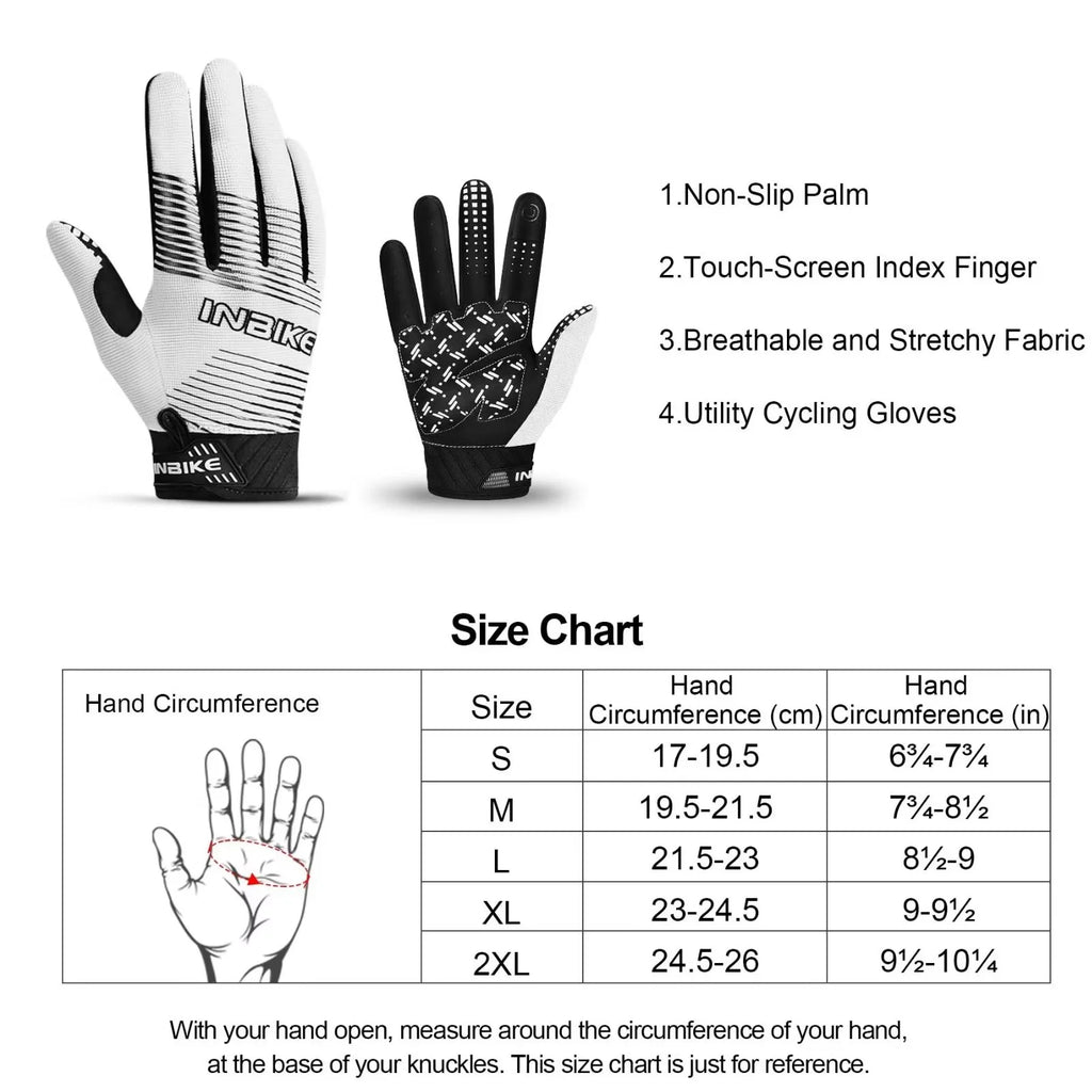 Cycling Gloves Road Bike Lightweight Touchscreen Non-Slip Palm Pad L61458