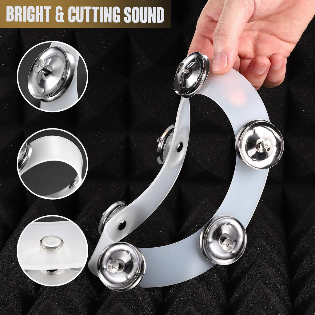 Silicone Hi-hat Tambourine with Stainless Steel Jingles A7822