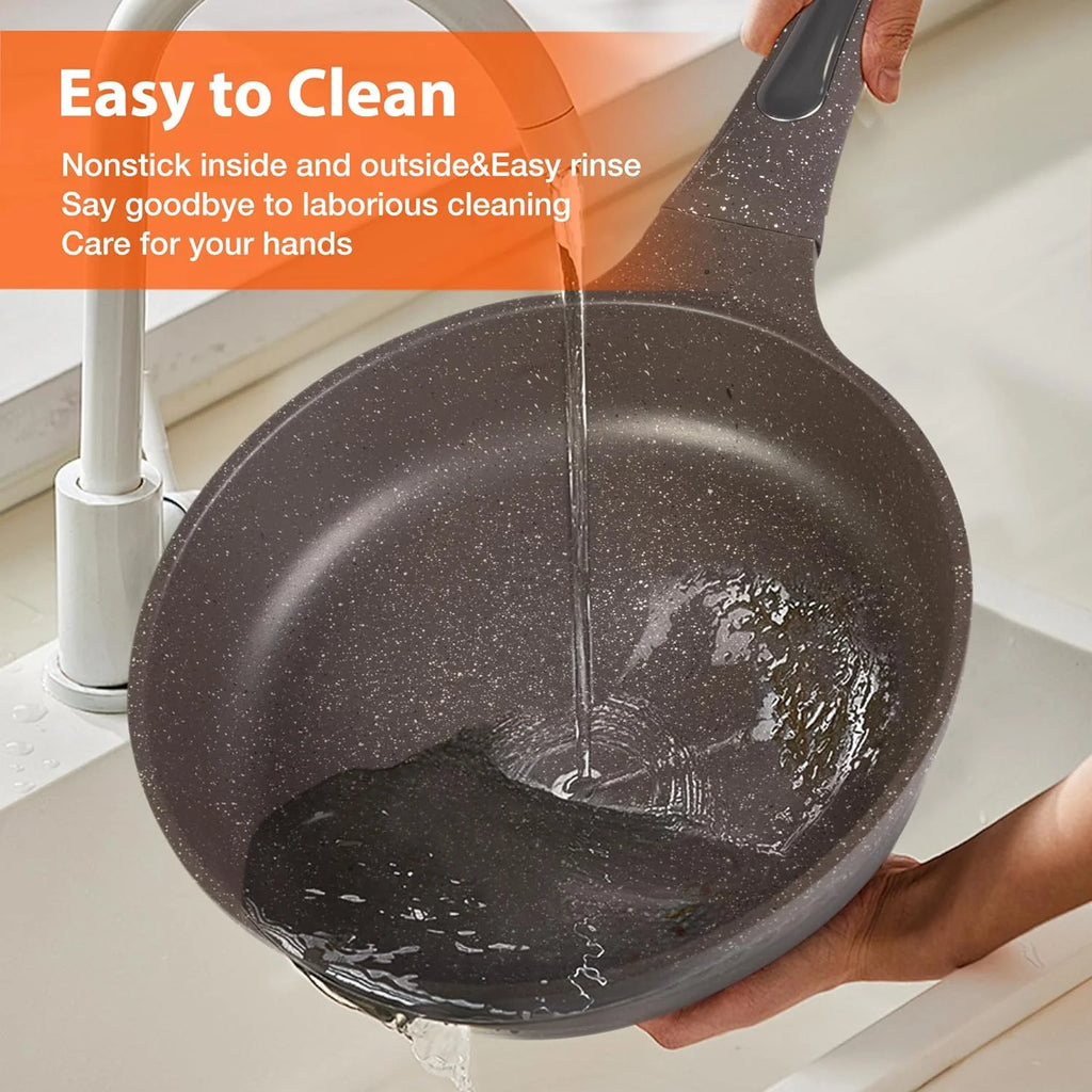 Nonstick Cookware Set 8 Piece, Dishwasher Safe, Black B4303