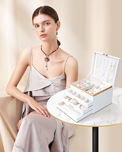 Jewelry Box with 4 Drawers for Necklaces, Bracelets, Earrings and Watch P784