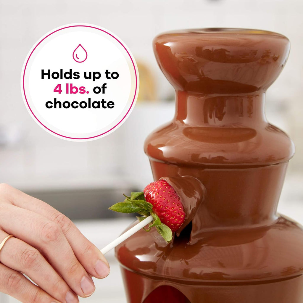 Chocolate Fountain and Fondue Fountain, 3-Tier, 16-Inches Tall, 4-lb Capacity M5320