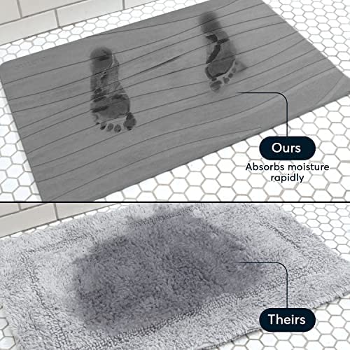 Stone Bath Mat, Diatomaceous Earth Shower Mat, Non-Slip Quick Drying P4515