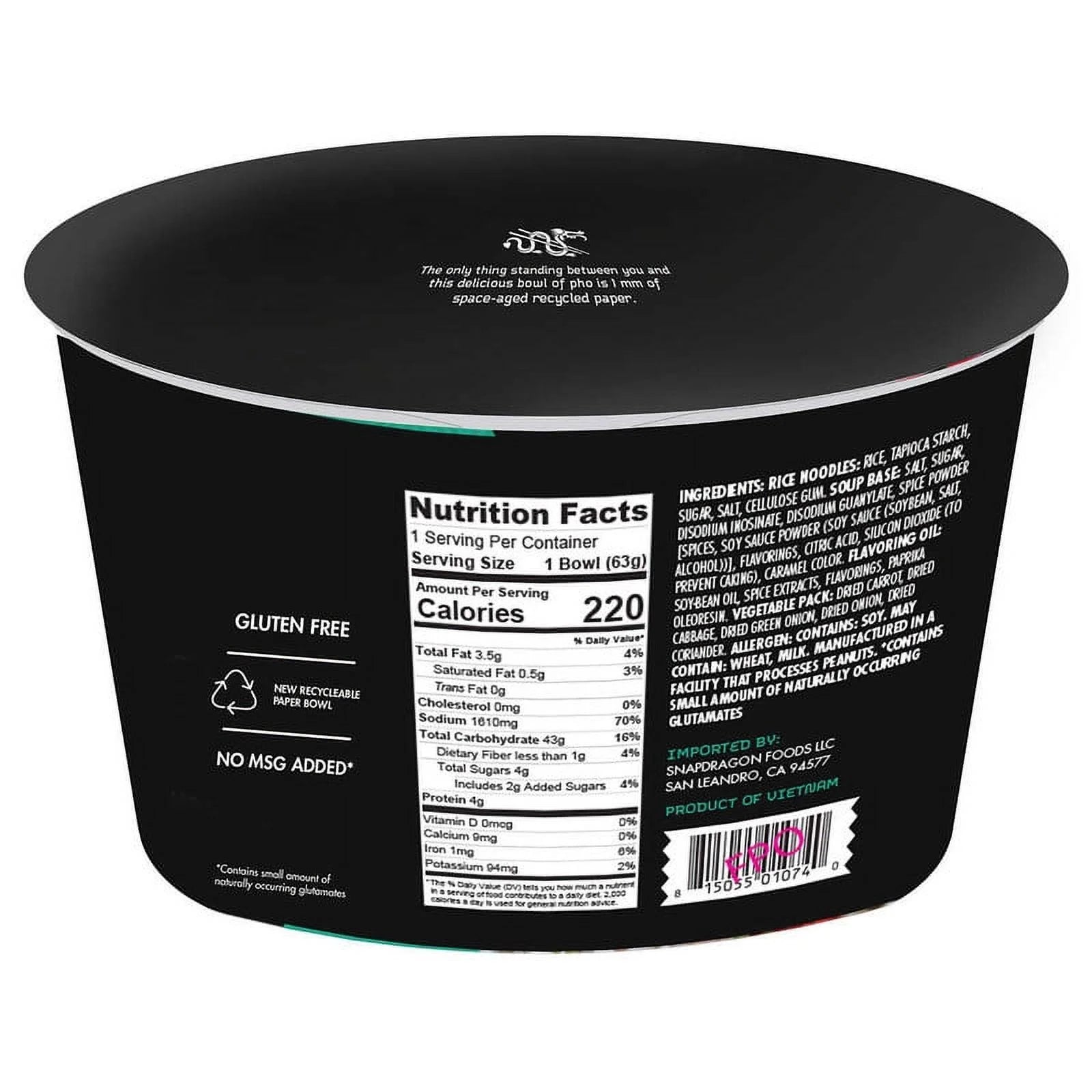 2 Pack Vietnamese Pho Bowls, 2.3 oz, 9 Count F7466