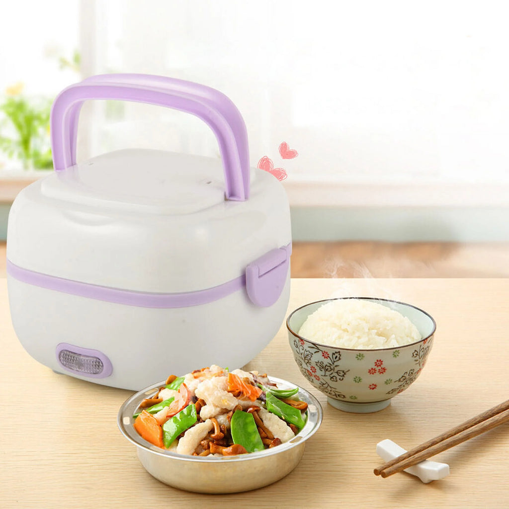 Portable Electric Lunch Box Rice Cooker Food Steamer 1L H84971