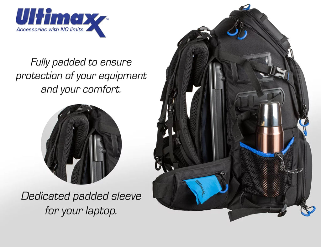 Heavy Duty Camera Backpack with Removable Gadget Bag & Rain Cover I898099