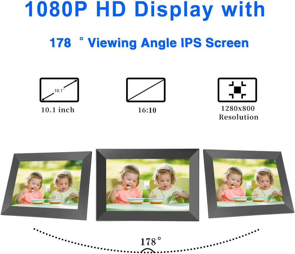 10.1 Inch WiFi Digital Picture Frame with 32GB Storage and Touch Screen M69337