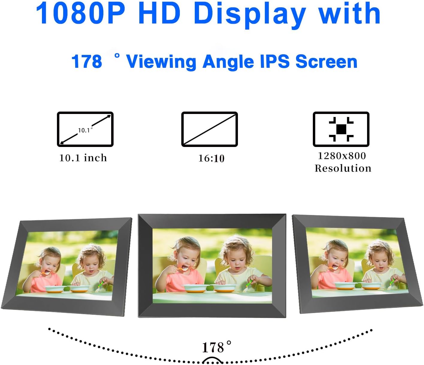 10.1 Inch WiFi Digital Picture Frame with 32GB Storage and Touch Screen M69337