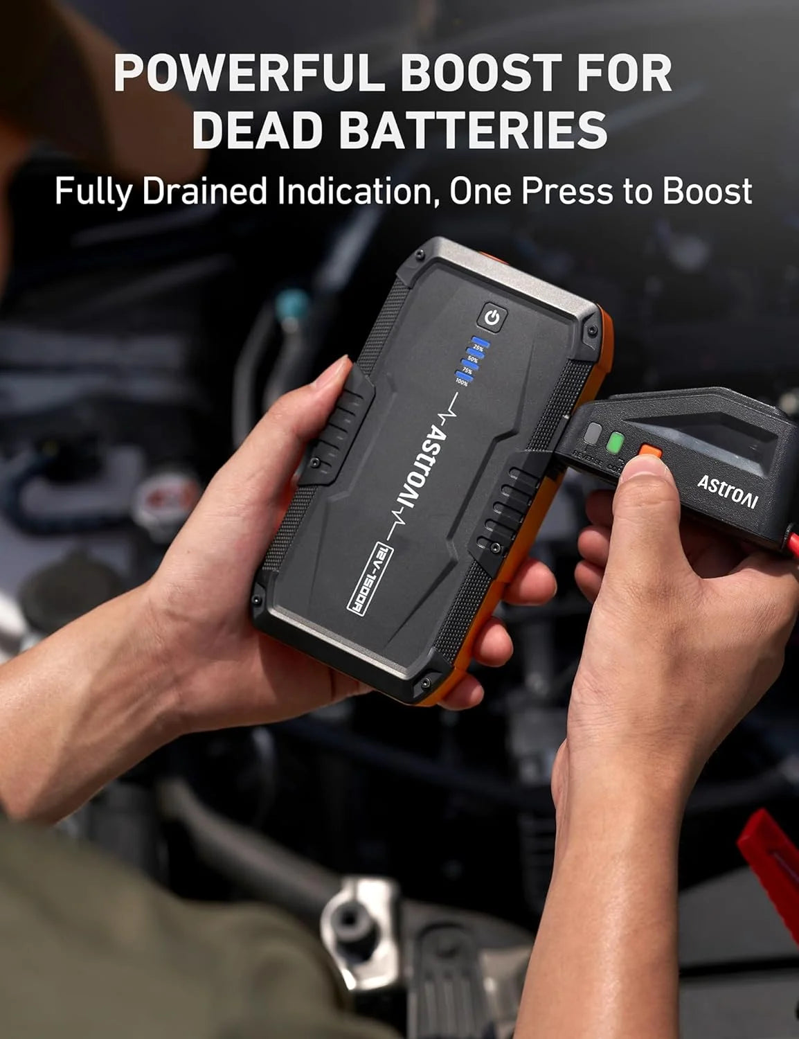 Portable 1500A Car Jump Starter T489