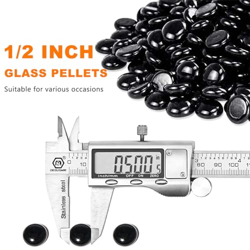 Fire Glass Beads for Fire Pit 1/2 Inch, Cobalt Blue, 10 Pounds Q208532