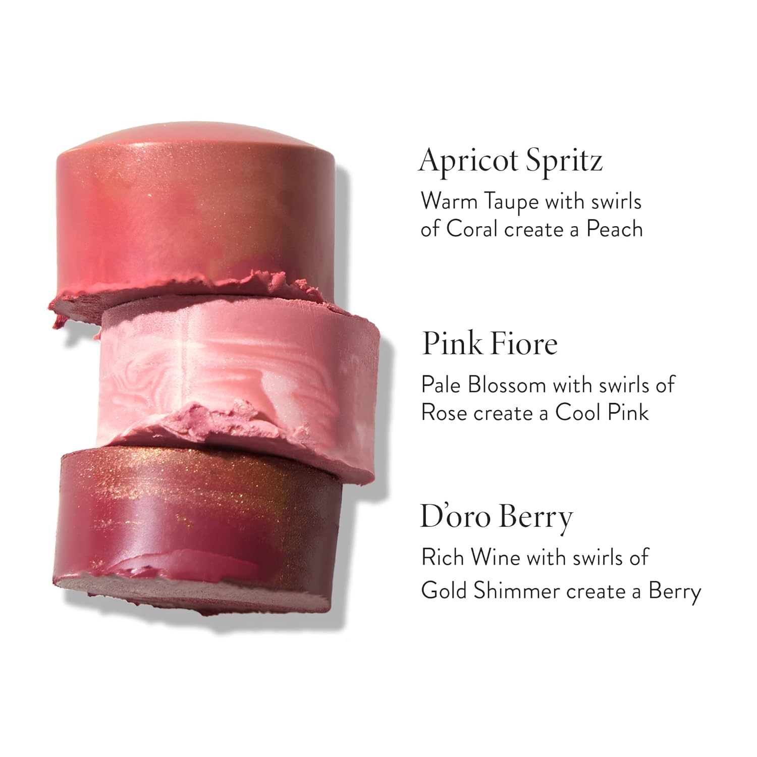 Italian Marble Blush Makeup Stick for Cheeks, Apricot Spritz U6352