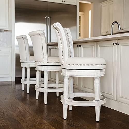 Bar Height Upholstered Barstool with Back, Set of 3 F3902