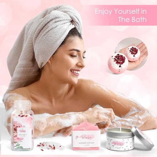 Lavender Spa Gift Set for Women, 11 Pieces Bath Basket Y741