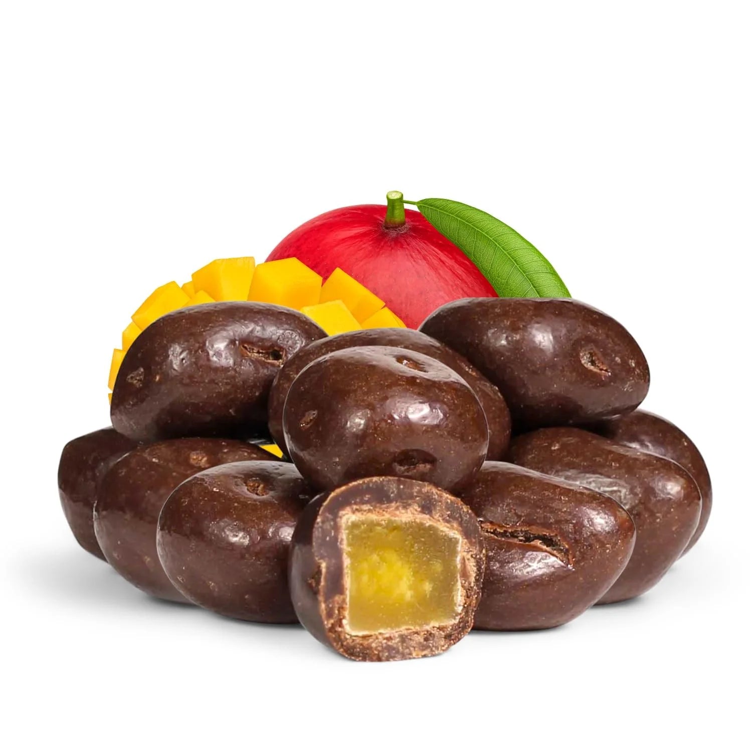Chocolate Covered Dried Mango, 5 Lbs Bulk Bag R3112