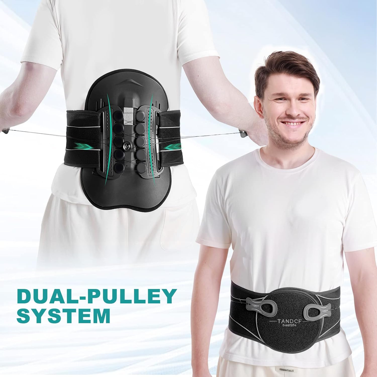 Spine Decompression Support Back Brace for Women & Men with Adjustable Pulley System O4013