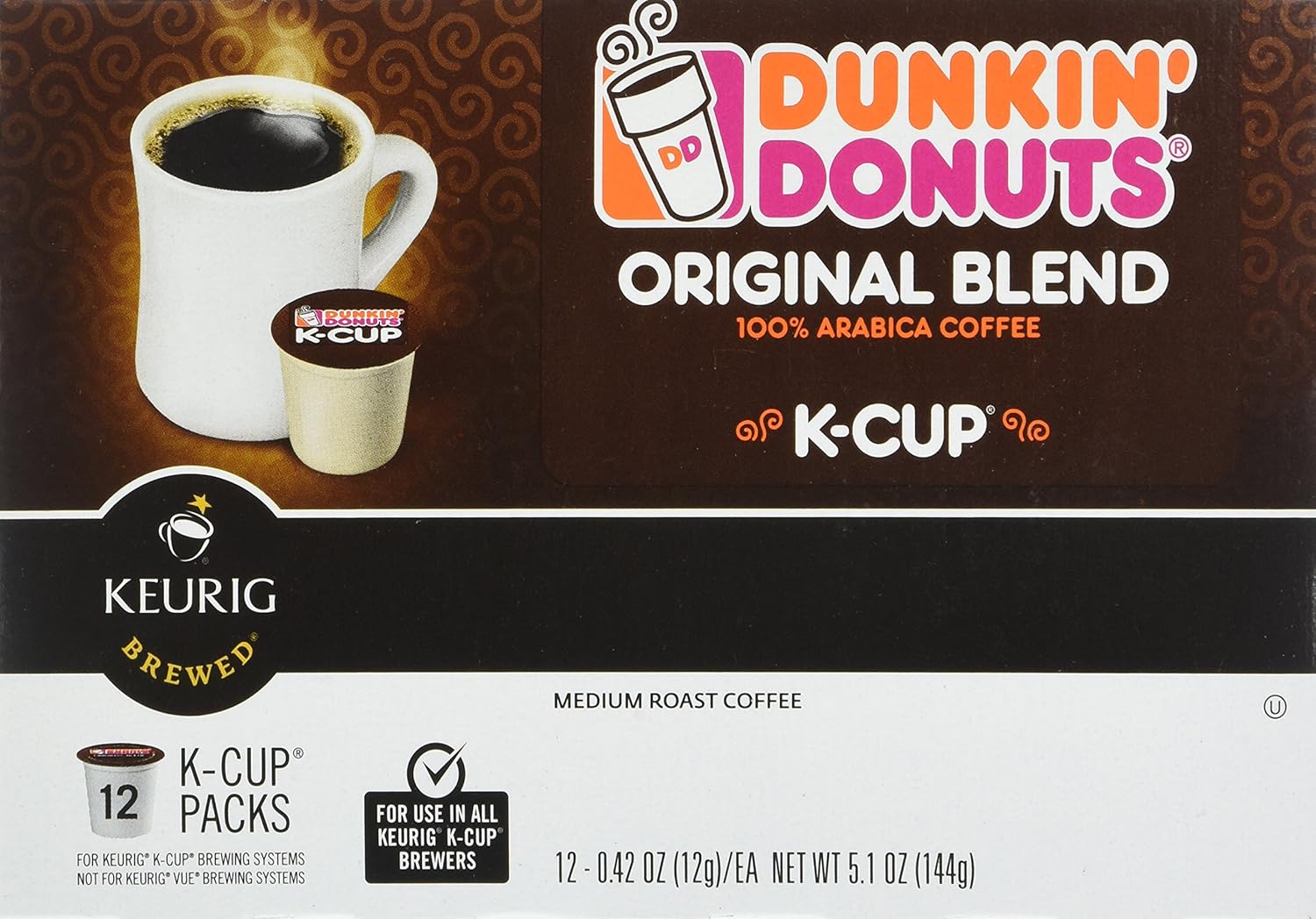 Medium Roast Coffee, 12 K Cups for Keurig Makers E583
