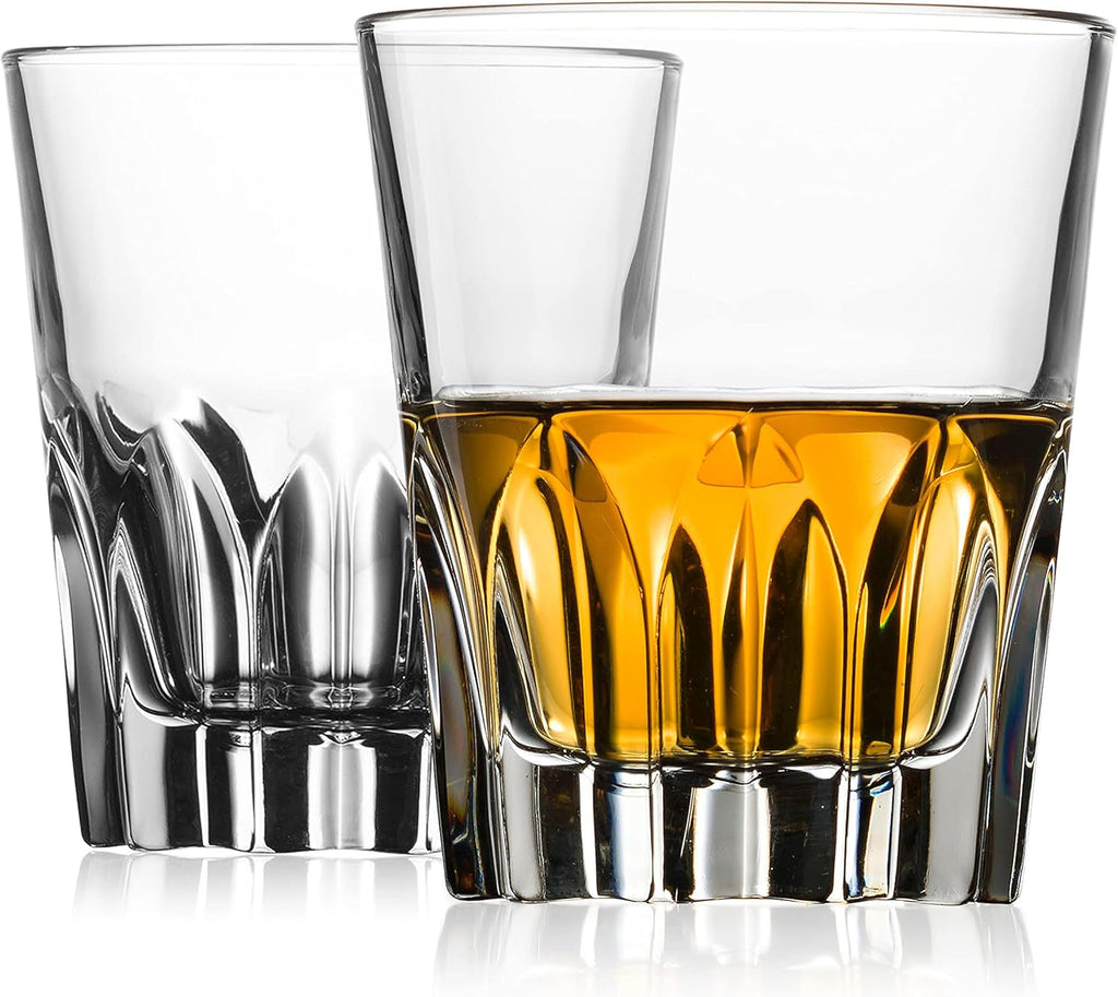 Whiskey Decanter and 2 Glasses Bar Set, Italian Made for Liquor Scotch Bourbon Vodka V679