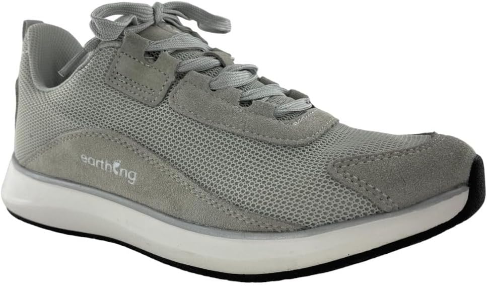 Women's Leather Grounding Trail Running Shoe, Grey, Size 9 V38083