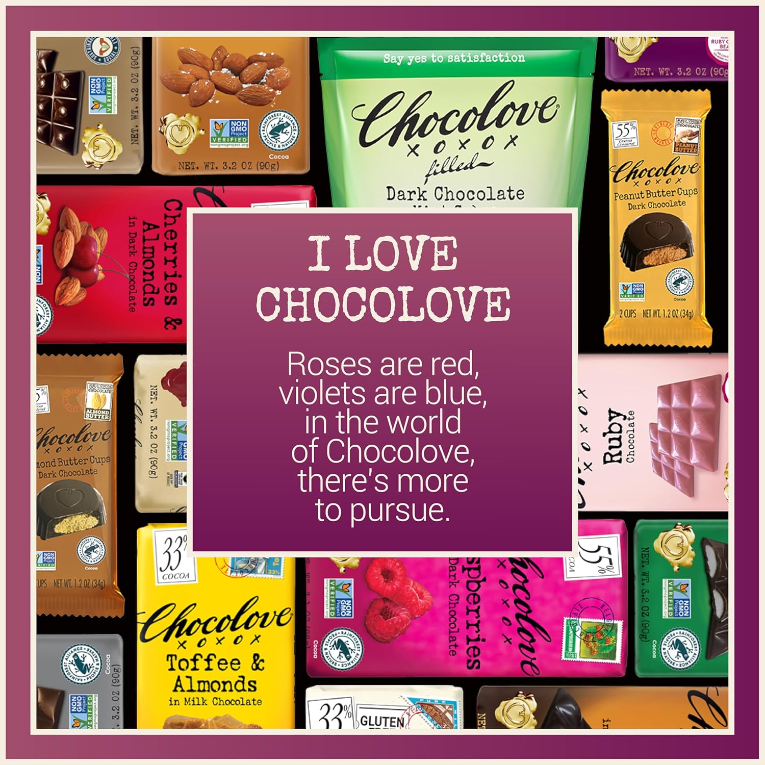 Ruby Chocolate with Passion Fruit, 34% Cocoa, Gluten-Free, 3.2 oz Bar (10 Pack) E8657