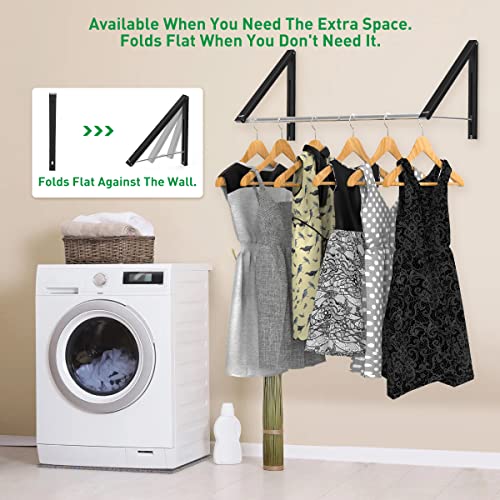 Wall Mounted Folding Drying Rack for Laundry Room Y65298