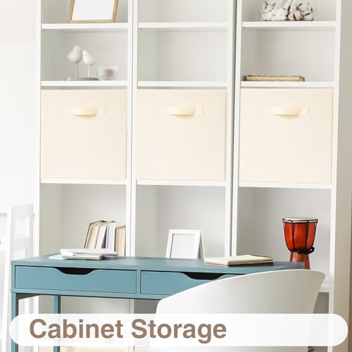 Storage Cubes Bins 6 Pack, Foldable Fabric Cube Storage with Handle B280411