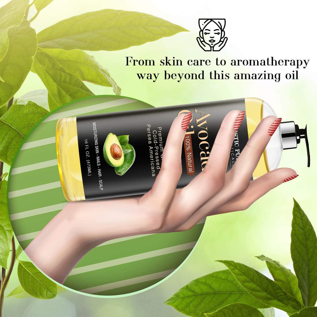 Avocado Oil, Cold-Pressed, for Skin, Hair, and Massage B273466