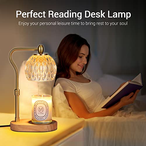 Candle Warmer Lamp with Timer and Dimmer, Height Adjustable, 2 Bulbs I55863