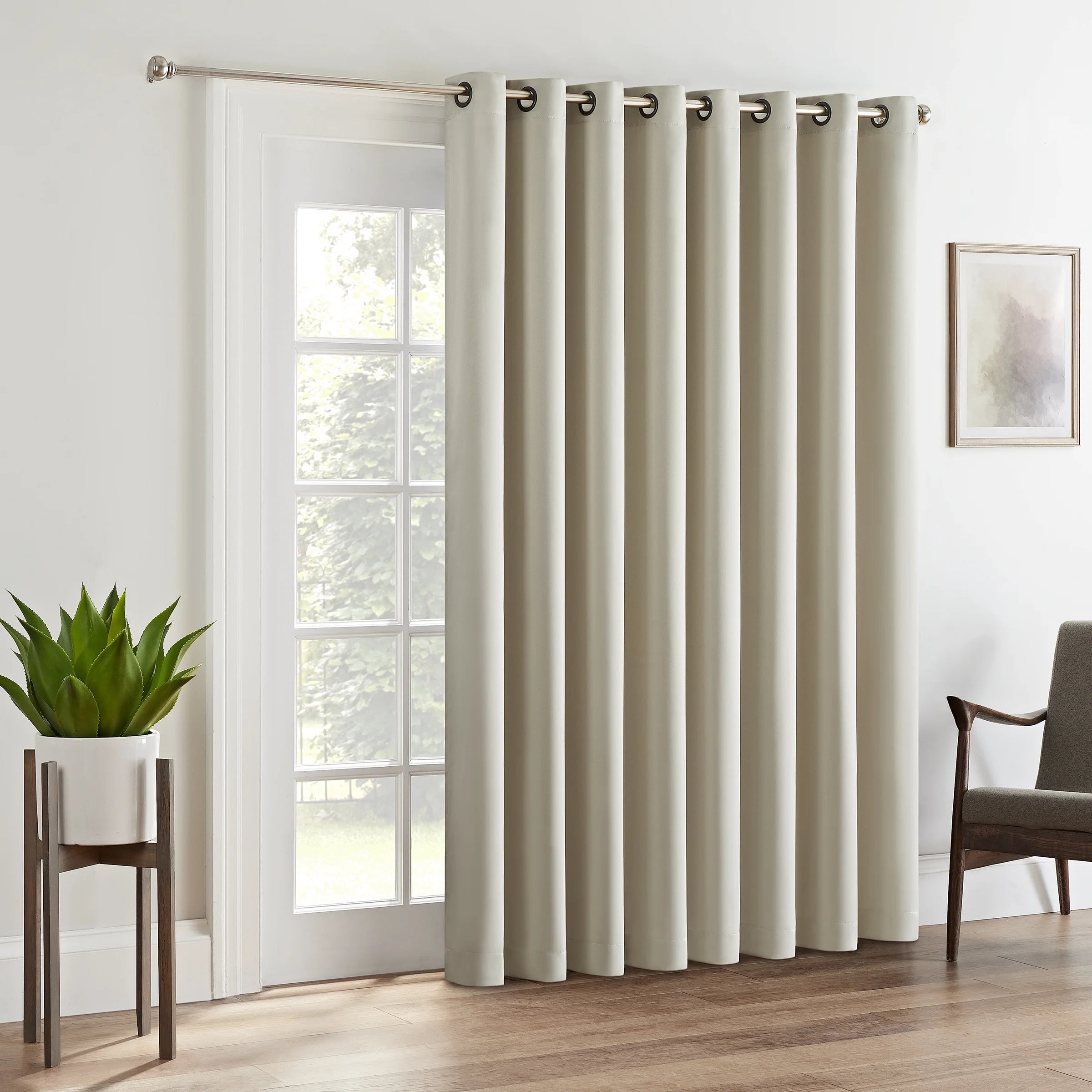 Stone Patio Door Curtain Panel, Thermal Blackout B68669