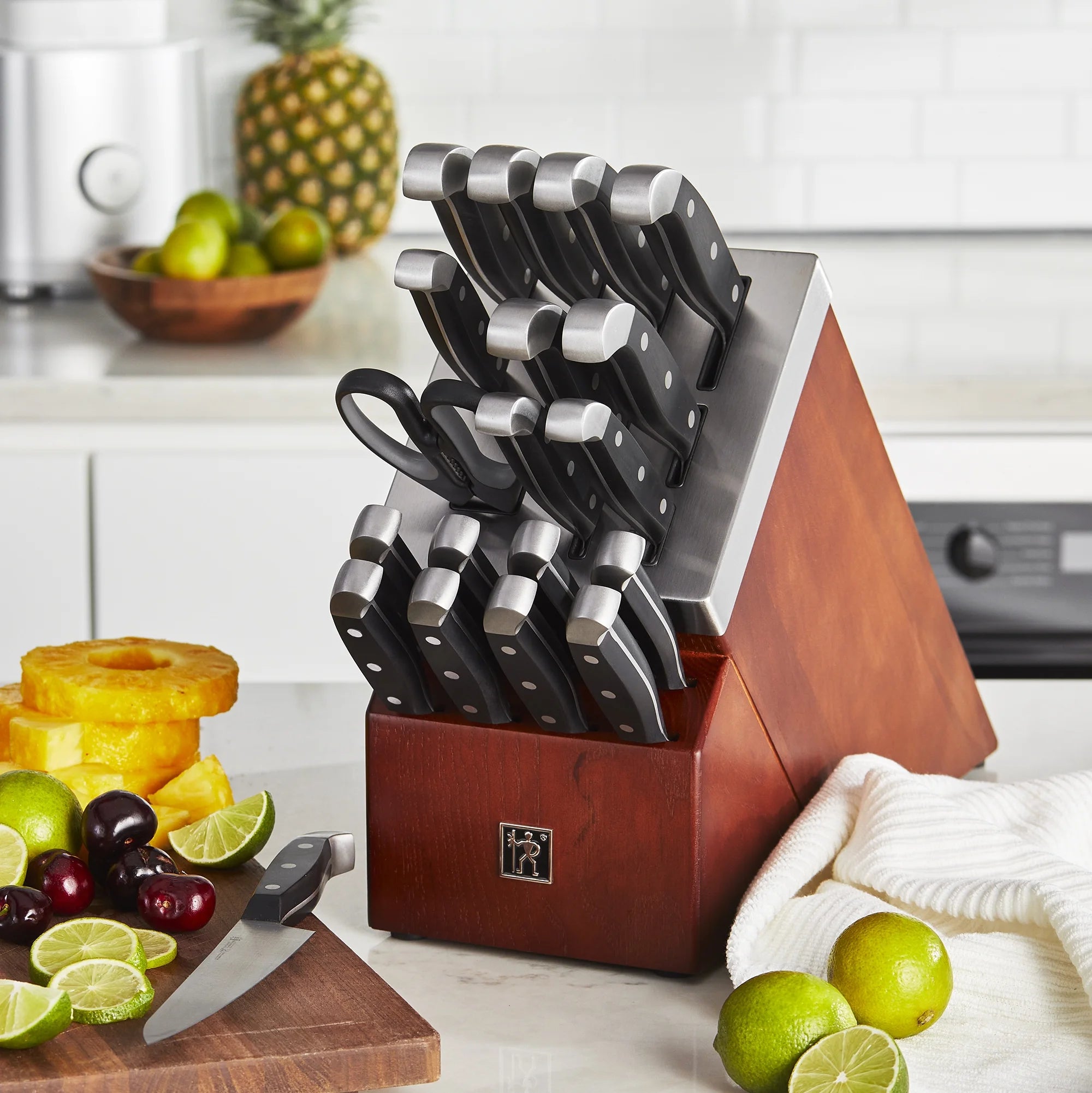 Self-Sharpening 20-Piece Knife Set with Block, Stainless Steel W476