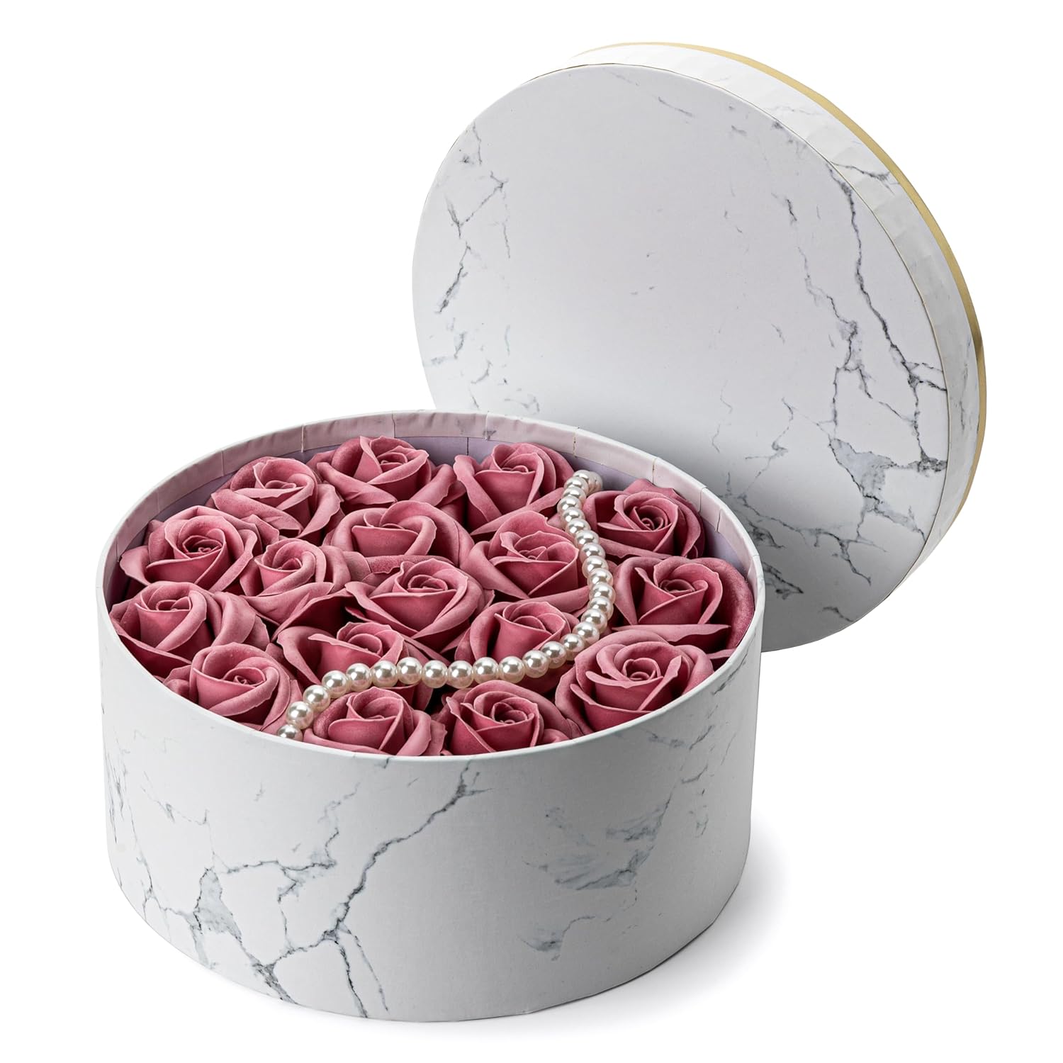 Rose Flower Bath Soap in Round Gift Box B662