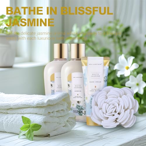 Spa Gift Baskets for Women - 15pcs Relaxing Spa Kit with Bath Bombs, Hand Cream and Tote Bag Y30085