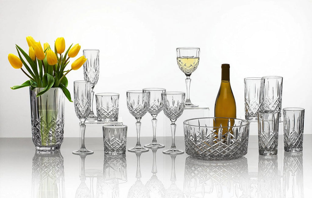 Classic Cut Glass Decor Bowl 9 inches, Clear A3927