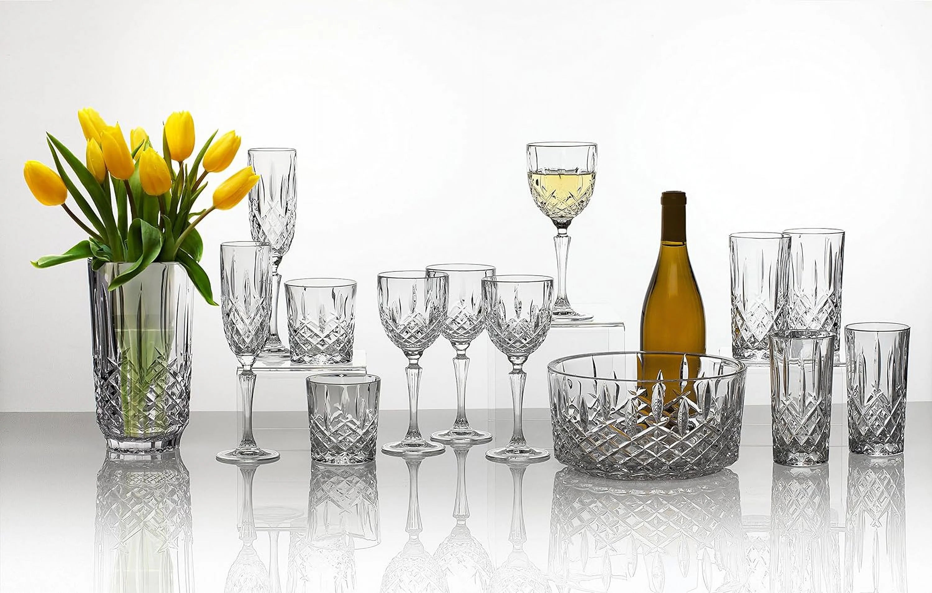 Classic Cut Glass Decor Bowl 9 inches, Clear A3927