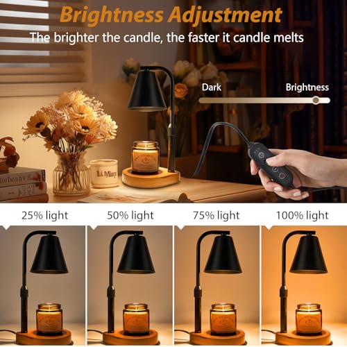 Candle Warmer Lamp with Timer, Adjustable Height, Dimmable, White P86604