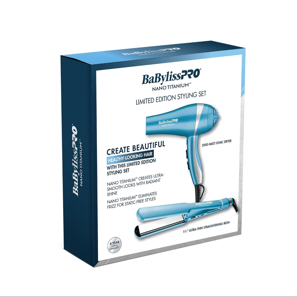 Nano Titanium Hair Dryer and 1.5" Straightening Iron E6964
