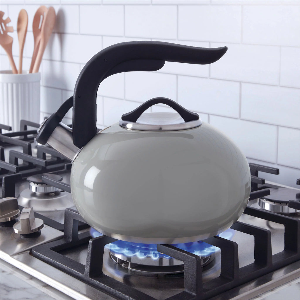 1.8-quart Stainless Steel Tea Kettle, Light Grey V740