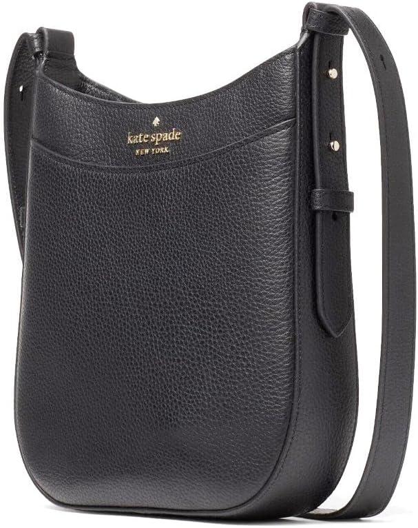 Pebbled Leather Crossbody Purse (Black) F621