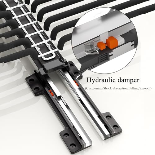 Extendable Trouser Hanger, Space-Saving Pull-Out Clothes Rack, Black C590595