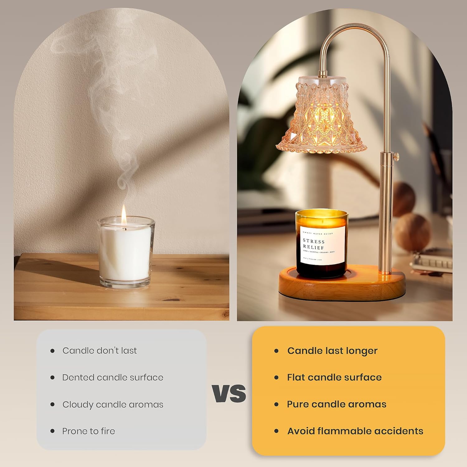 Candle Warmer Lamp with Timer and Dimmer for Jar Candles K512