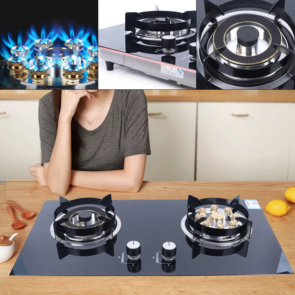 2-Burner Built-In Gas Cooktop with Tempered Glass Z132