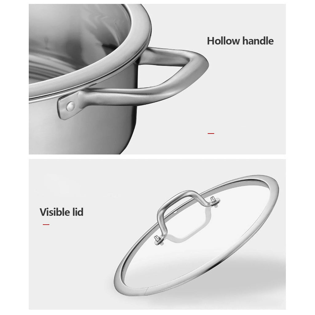 Stainless Steel Shabu Hot Pot for Induction and Gas Stove F317