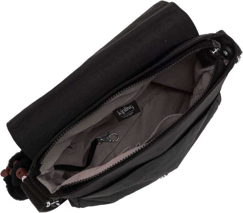 Women's Nylon Shoulder Bag with Flap Closure H276691