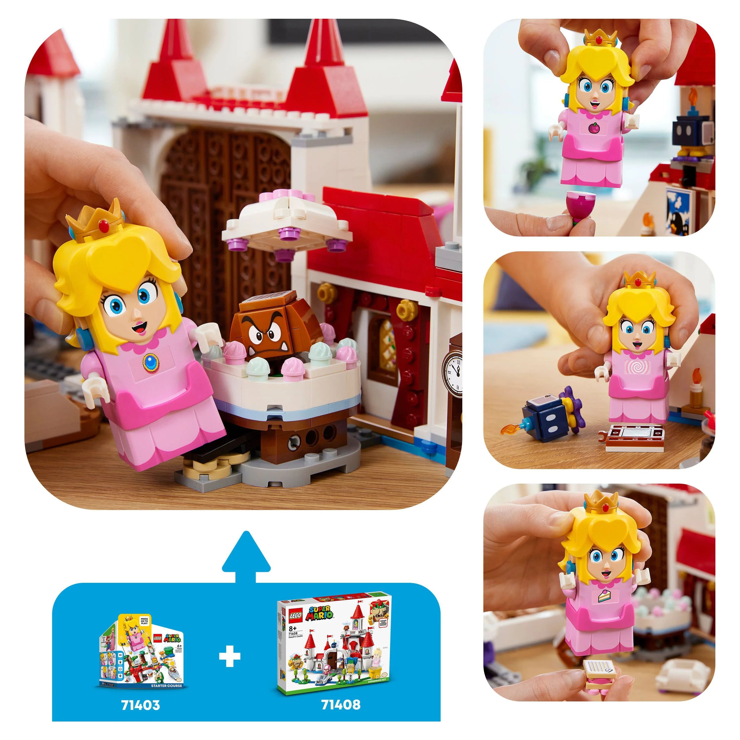 Peach’s Castle Expansion Set, Buildable Game Toy for Kids Aged 8 Plus D8566