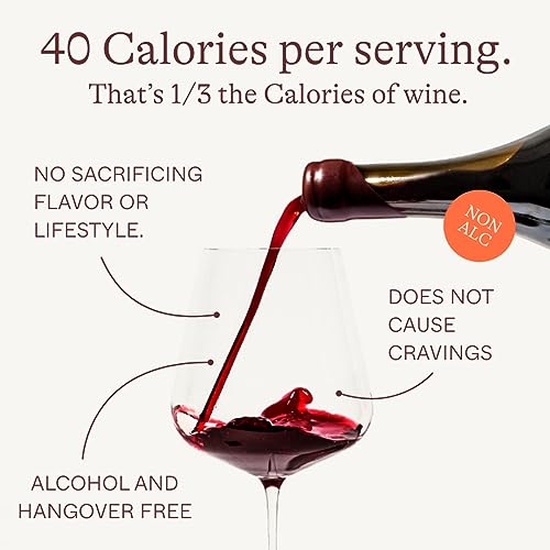 Non-Alcoholic Red Wine Alternative 750mL, Low Sugar, Vegan E261844