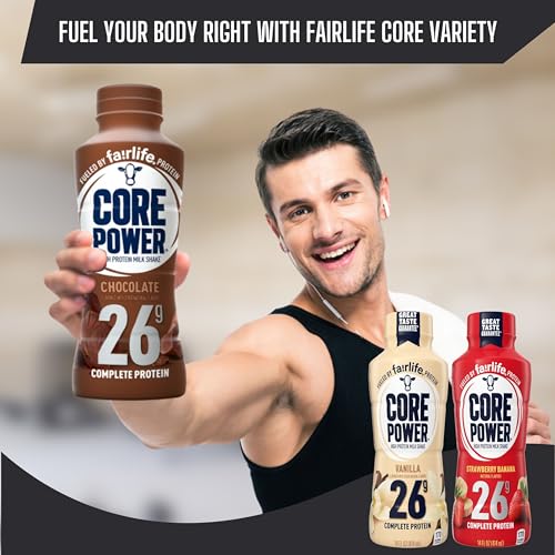 Protein Shakes for Workout Recovery, Chocolate, 14 Fl Oz (Pack of 12) with Key Chain Y4227