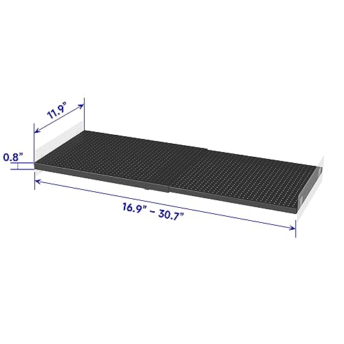 Expandable Closet Shelf Organizer, Adjustable Storage Rack, White, Set of 2 Z954367